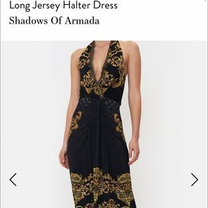 Shadows of armada halter jersey dress